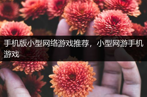 手机版小型网络游戏推荐，小型网游手机游戏