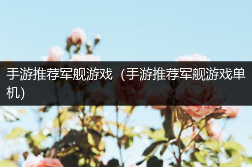 手游推荐军舰游戏（手游推荐军舰游戏单机）