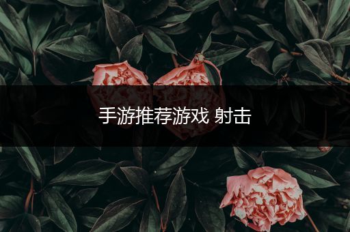 手游推荐游戏 射击