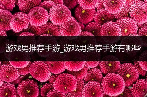游戏男推荐手游_游戏男推荐手游有哪些