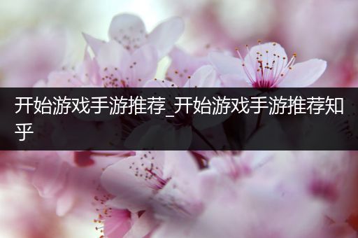 开始游戏手游推荐_开始游戏手游推荐知乎