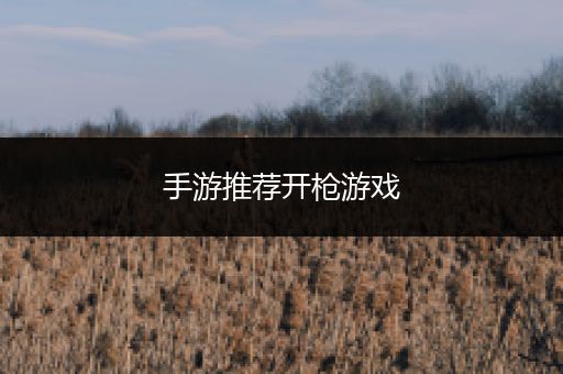 手游推荐开枪游戏
