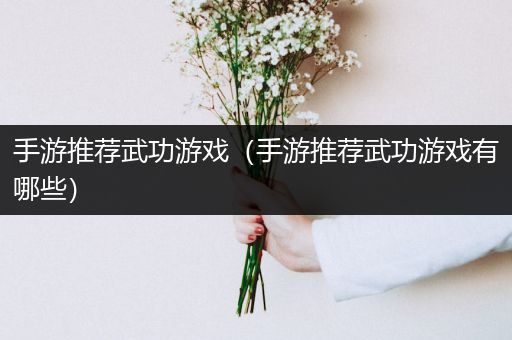 手游推荐武功游戏（手游推荐武功游戏有哪些）