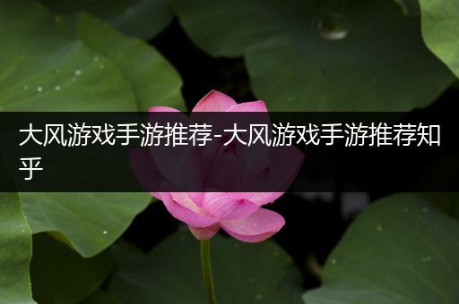大风游戏手游推荐-大风游戏手游推荐知乎
