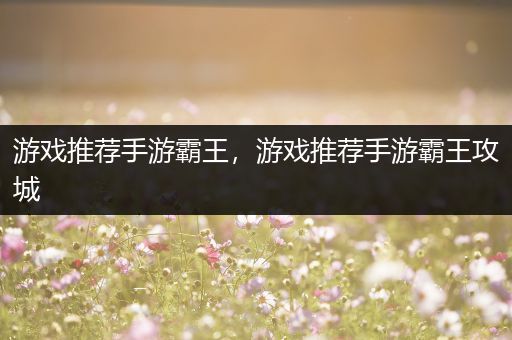 游戏推荐手游霸王，游戏推荐手游霸王攻城