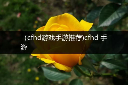 （cfhd游戏手游推荐)cfhd 手游
