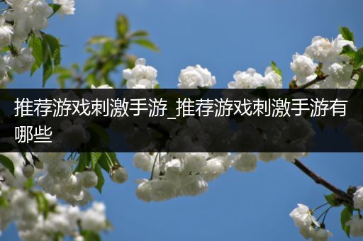 推荐游戏刺激手游_推荐游戏刺激手游有哪些