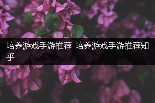 培养游戏手游推荐-培养游戏手游推荐知乎
