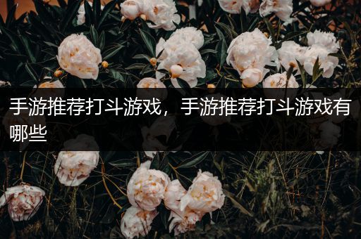 手游推荐打斗游戏，手游推荐打斗游戏有哪些