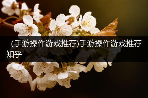 （手游操作游戏推荐)手游操作游戏推荐知乎