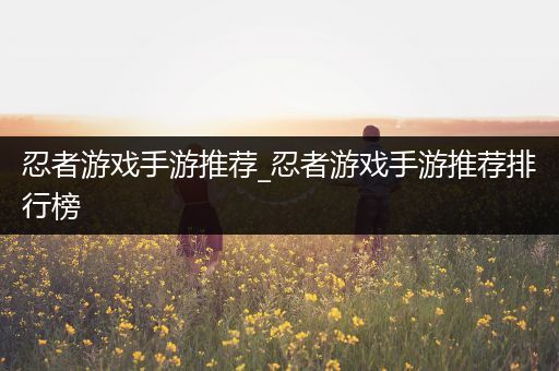 忍者游戏手游推荐_忍者游戏手游推荐排行榜