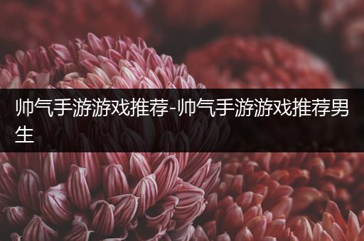 帅气手游游戏推荐-帅气手游游戏推荐男生
