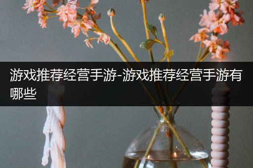 游戏推荐经营手游-游戏推荐经营手游有哪些