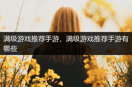 满级游戏推荐手游，满级游戏推荐手游有哪些