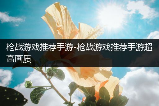 枪战游戏推荐手游-枪战游戏推荐手游超高画质