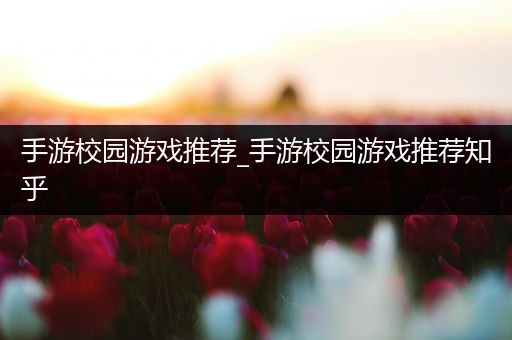 手游校园游戏推荐_手游校园游戏推荐知乎