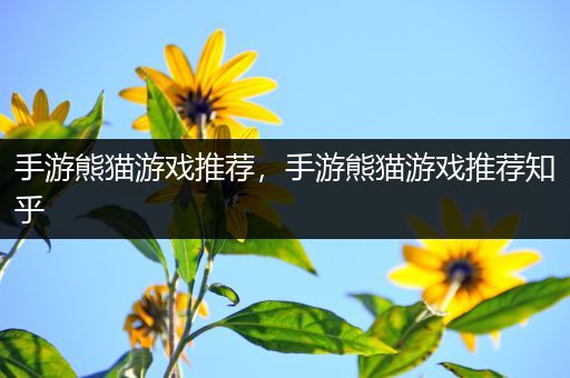 手游熊猫游戏推荐，手游熊猫游戏推荐知乎