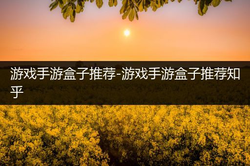 游戏手游盒子推荐-游戏手游盒子推荐知乎
