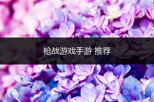枪战游戏手游 推荐