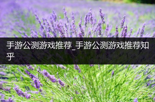 手游公测游戏推荐_手游公测游戏推荐知乎