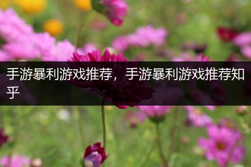 手游暴利游戏推荐，手游暴利游戏推荐知乎