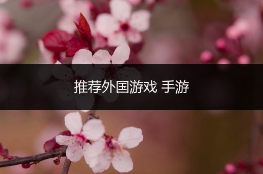 推荐外国游戏 手游