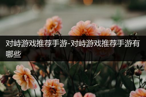 对峙游戏推荐手游-对峙游戏推荐手游有哪些