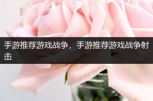 手游推荐游戏战争，手游推荐游戏战争射击