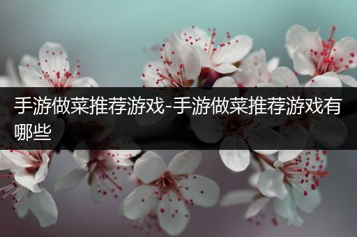 手游做菜推荐游戏-手游做菜推荐游戏有哪些