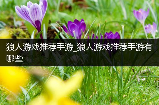 狼人游戏推荐手游_狼人游戏推荐手游有哪些