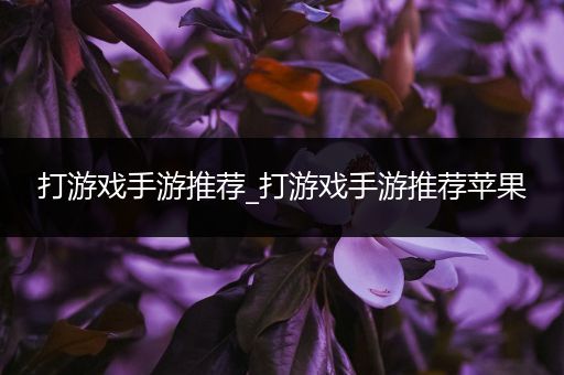 打游戏手游推荐_打游戏手游推荐苹果