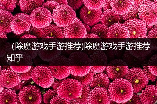 （除魔游戏手游推荐)除魔游戏手游推荐知乎