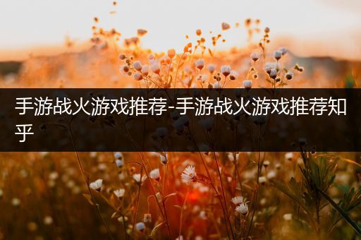 手游战火游戏推荐-手游战火游戏推荐知乎