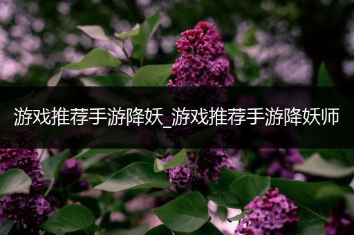 游戏推荐手游降妖_游戏推荐手游降妖师