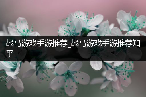 战马游戏手游推荐_战马游戏手游推荐知乎