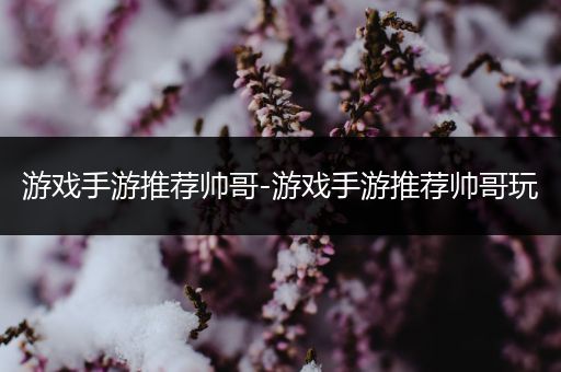 游戏手游推荐帅哥-游戏手游推荐帅哥玩