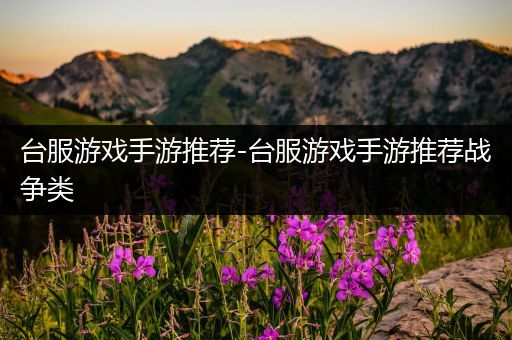 台服游戏手游推荐-台服游戏手游推荐战争类