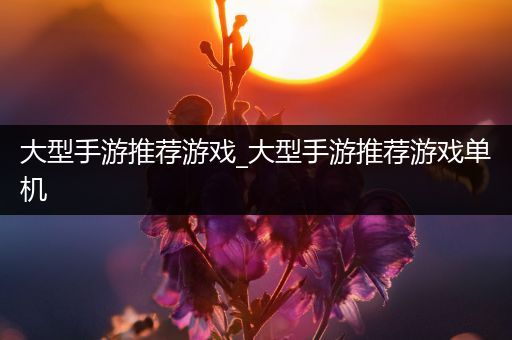 大型手游推荐游戏_大型手游推荐游戏单机
