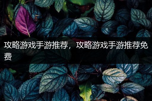 攻略游戏手游推荐，攻略游戏手游推荐免费