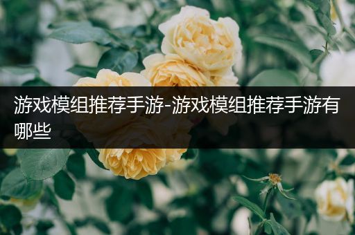 游戏模组推荐手游-游戏模组推荐手游有哪些