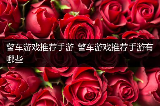 警车游戏推荐手游_警车游戏推荐手游有哪些