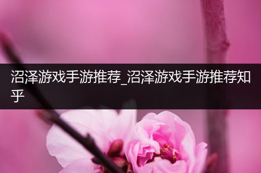 沼泽游戏手游推荐_沼泽游戏手游推荐知乎