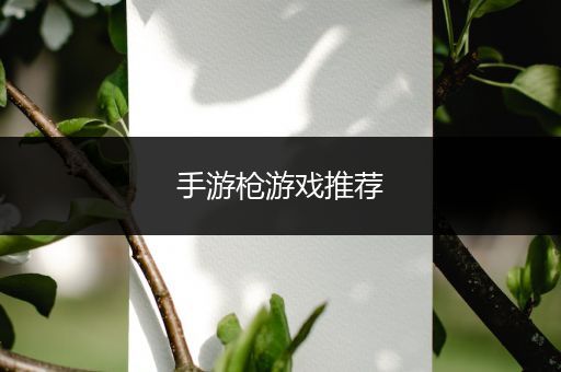 手游枪游戏推荐