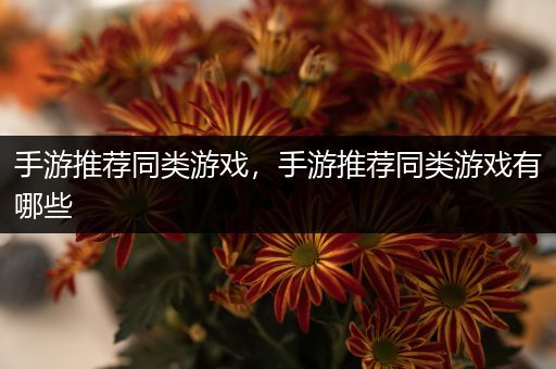 手游推荐同类游戏，手游推荐同类游戏有哪些