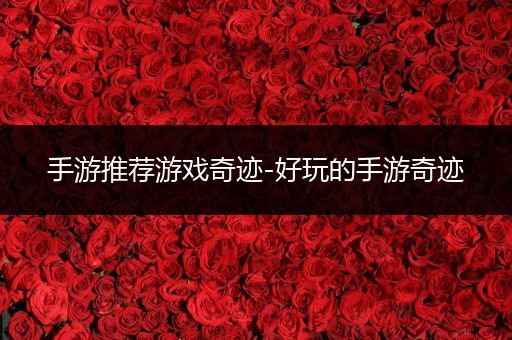 手游推荐游戏奇迹-好玩的手游奇迹