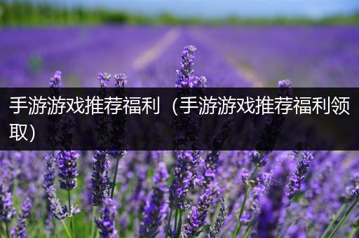 手游游戏推荐福利（手游游戏推荐福利领取）