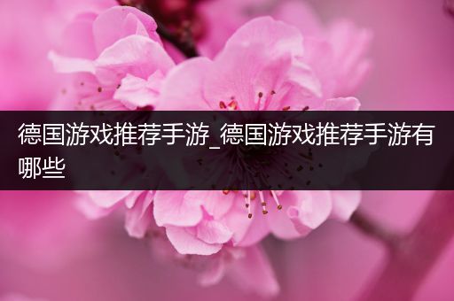 德国游戏推荐手游_德国游戏推荐手游有哪些