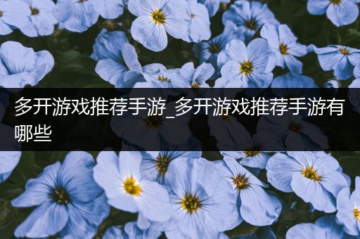 多开游戏推荐手游_多开游戏推荐手游有哪些