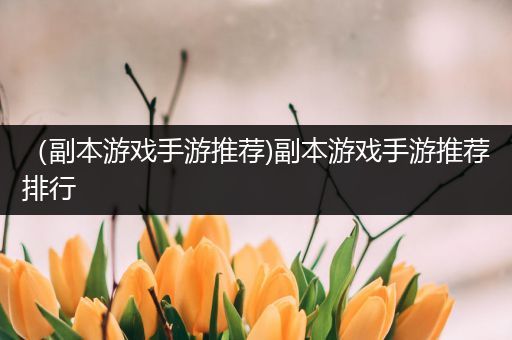 （副本游戏手游推荐)副本游戏手游推荐排行