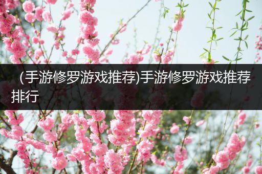 （手游修罗游戏推荐)手游修罗游戏推荐排行